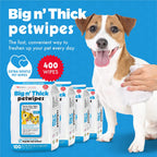 Petwipes – Big 'N Thick Extra Large Pet Wipes for Dogs and Cats – Cleans Face, Ears, Body and Eye Area – Super Convenient, Ideal for Home or Travel
