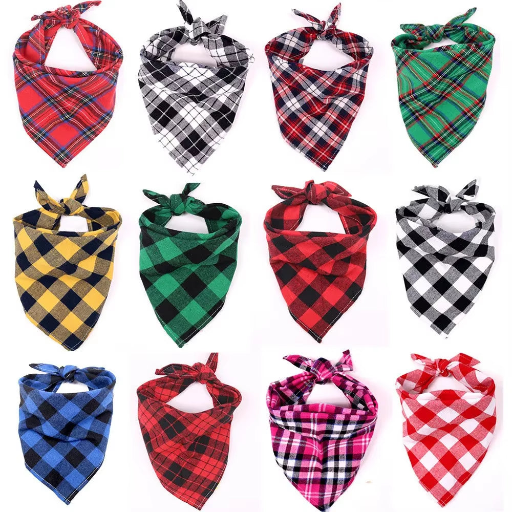 Chic Cotton Dog Bandanas – Stylish and Comfy Bibs for Your Medium & Large Pups