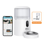 Purechew Sight Double Automatic Pet Feeder HD Camera Feeder with Double Bowls for Cats and Dogs