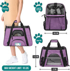 Premium Airline Approved Soft-Sided Pet Travel Carrier | Ventilated, Comfortable Design with Safety Features | Ideal for Small to Medium Sized Cats, Dogs, and Pets