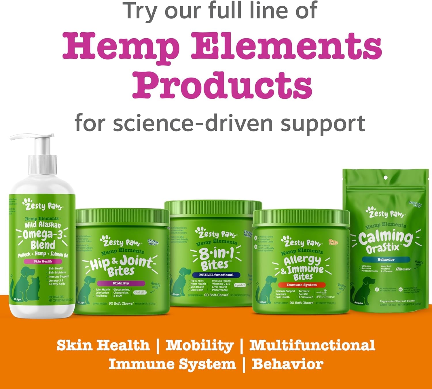 Orastix for Dogs - Calming Dental Sticks for Stress with Hemp Melatonin Chamomile Dog Healthy Teeth and Gums Calm Composure for Fireworks and Thunderstorms - 25Oz