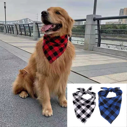 Chic Cotton Dog Bandanas – Stylish and Comfy Bibs for Your Medium & Large Pups