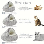 Cozy 2-in-1 Plush Cat Bed & Warm Pet House - Perfect for Cats and Small Dogs