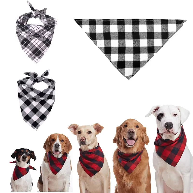 Chic Cotton Dog Bandanas – Stylish and Comfy Bibs for Your Medium & Large Pups