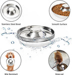 Stainless Steel Puppy Bowls, Set of 2 Puppy Feeder, Dog Food and Water Bowl, Food Feeding Weaning for Small Medium Large Dogs, Pets, M