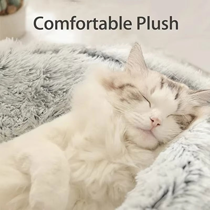 Cozy 2-in-1 Plush Cat Bed & Warm Pet House - Perfect for Cats and Small Dogs