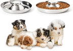 Stainless Steel Puppy Bowls, Set of 2 Puppy Feeder, Dog Food and Water Bowl, Food Feeding Weaning for Small Medium Large Dogs, Pets, M