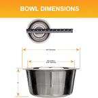 Stainless Steel Dog and Cat Bowls - Neater Feeder Deluxe or Express Extra Replacement Bowl (Metal Food and Water Dish) (5 Cup)