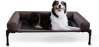 Original Bolster Pet Cot Outdoor Elevated Dog Bed with Removable Bolsters - Chocolate/Black Mesh