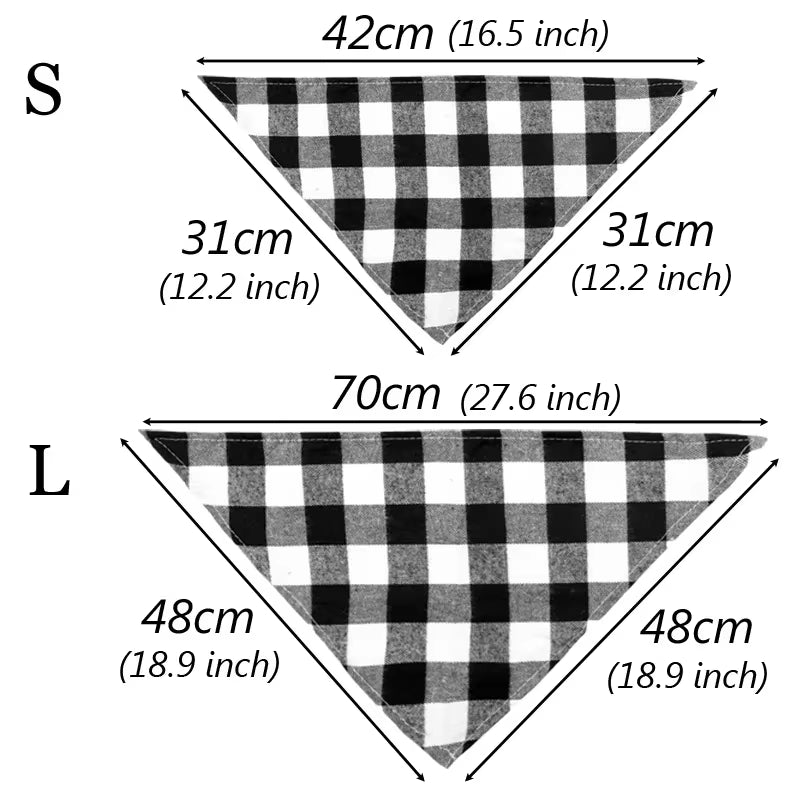 Chic Cotton Dog Bandanas – Stylish and Comfy Bibs for Your Medium & Large Pups