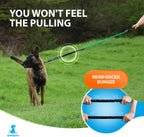 Heavy Duty Rope Bungee Leash for Large and Medium Dogs with Anti-Pull for Shock Absorption - No Slip Reflective Leash for Outside