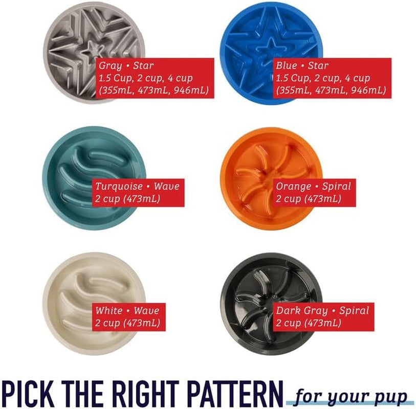 Engaging Slow Feeder Dog Bowl - Fun Cup Maze Puzzle Design for Healthy Eating, Perfect for All Breeds