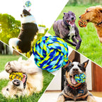 Dog Chew Toys for Aggressive Chewers, Dog Balls for Large Dogs, Heavy Duty Dog Toys with Tough Twisted, Dental Cotton Dog Rope Toy for Medium Dogs, 6 Pack Indestructible Chew Toys